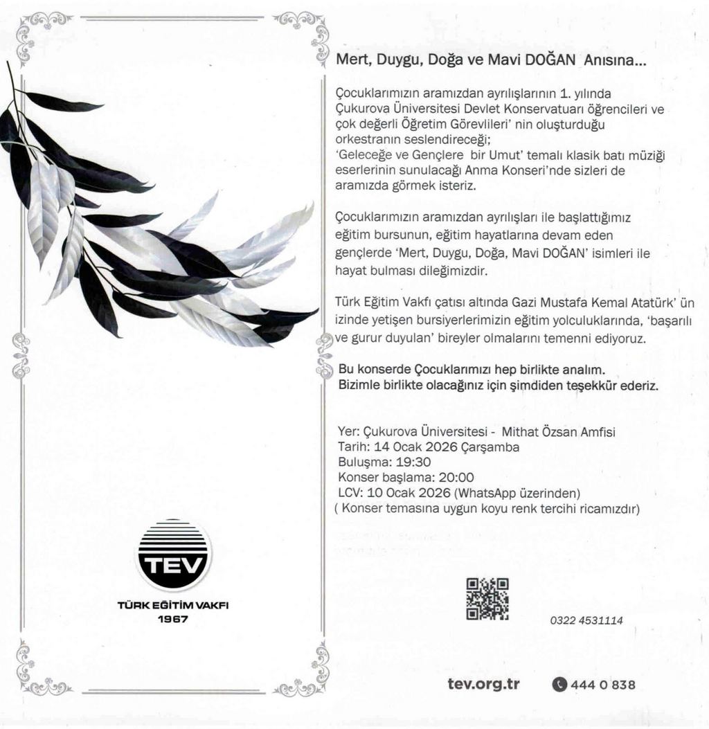 Mert Doğan'02 ve  Ailesi Anısına Anlamlı Konser