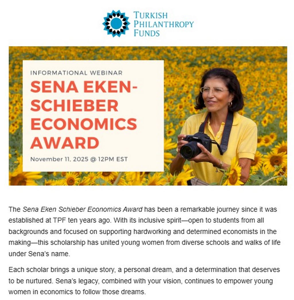 Sena Eken-Schieber Economics Award