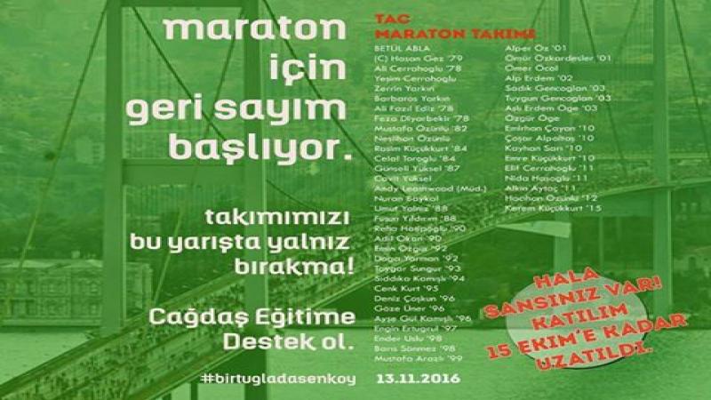 MARATON İÇİN KATILIM 15 EKİM'E UZADI