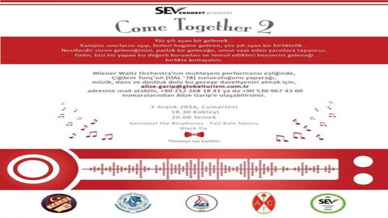 Come Together II Balosu 3 Aralik'ta SwissOtel'de.