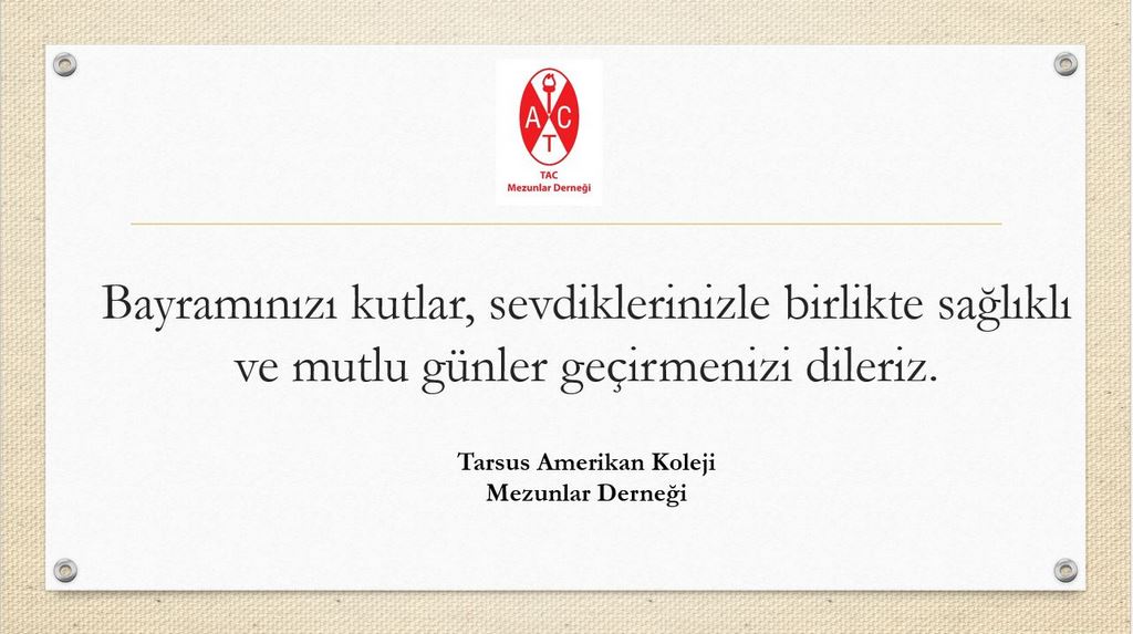 İyi Bayramlar!