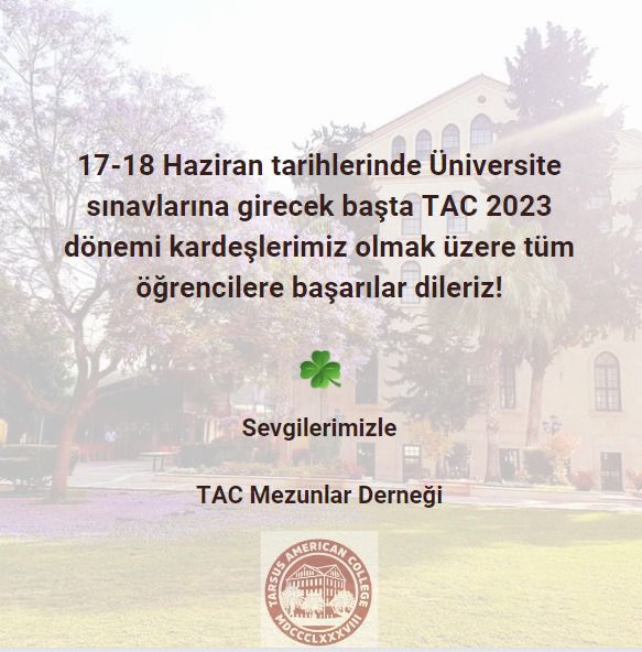 Üniversite Sınavında Başarılar