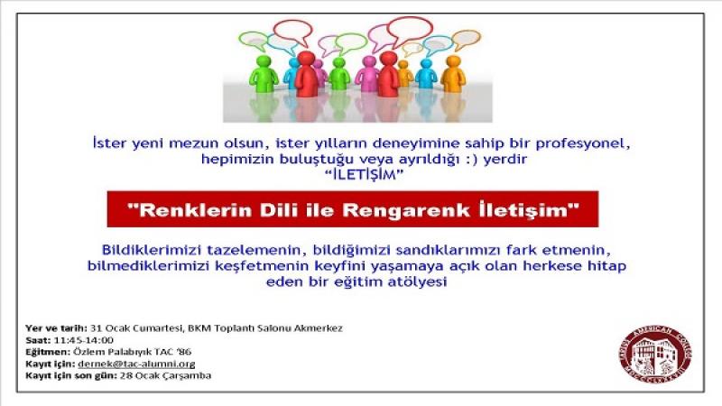 TAC KARİYER MERKEZİ- İLETİŞİM ATÖLYESİ - İSTANBUL